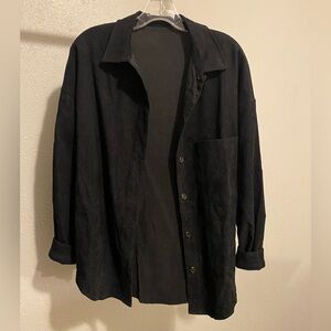 black button up shacket